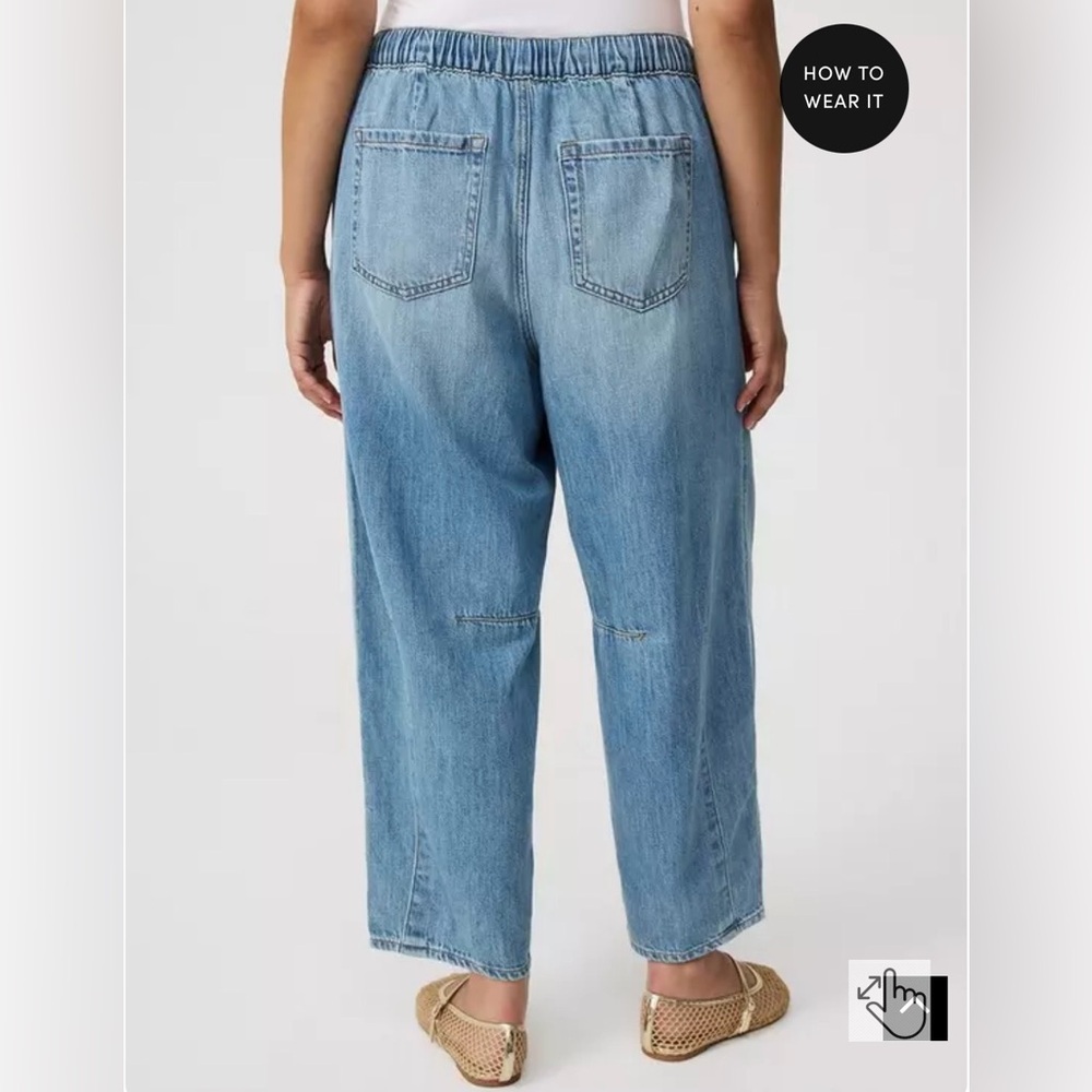 High-Rise Drapey Barrel Jeans - Picture 6 of 6
